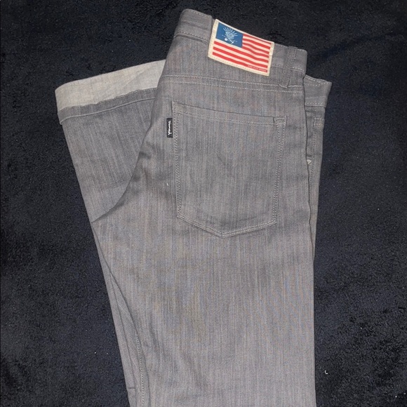 Diamond Supply Co Gray Straight Jeans Smooth Finish